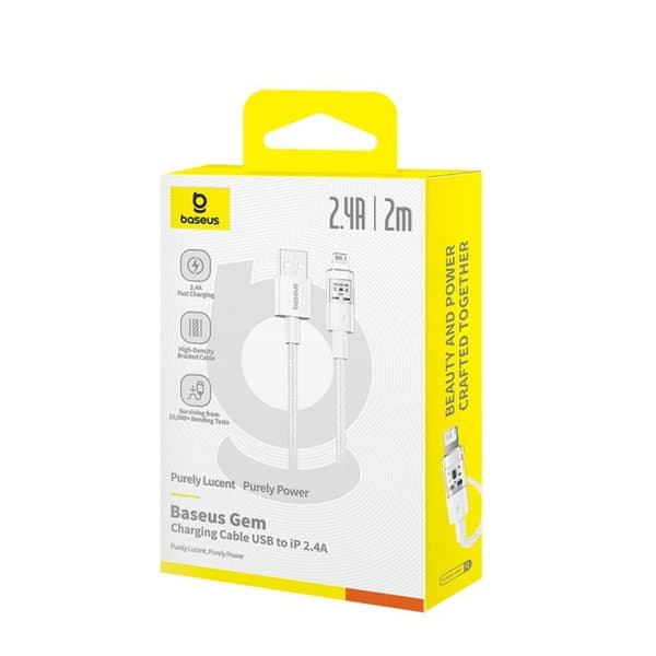Kabel USB till Lightning Baseus P10373003211-01 Vit 2 m