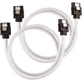 Miniatyrbild 1 av 3: CORSAIR Premium SATA 6 Gbps vit mantlad kabel 60cm rak - (CC-8900253)