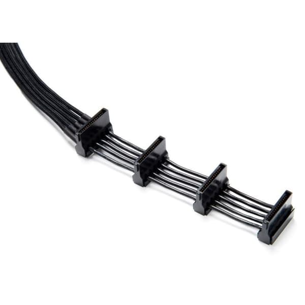 var tyst SATA-strömkabel CS-3440 - Svart - Längd 42 cm - 4xSATA-kontakter