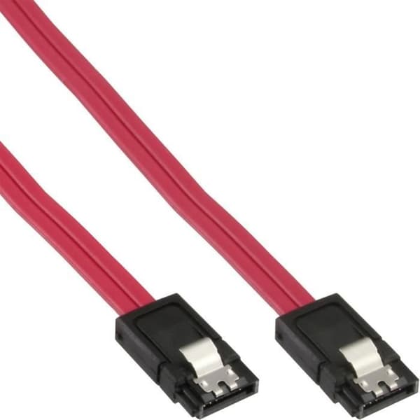 SATA-kabel - InLine® - 0,3m - 6 Gb/s - Bakåtkompatibel - Röd
