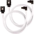 Miniatyrbild 1 av 3: CORSAIR Premium SATA 6 Gbps Vit 60 cm 90 ° mantlad kabel - (CC-8900283)