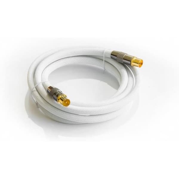 TV-antennkabel - PYTHON - Premium-serie - 1,5 m - Guldpläterad - Skärmad 120 dB