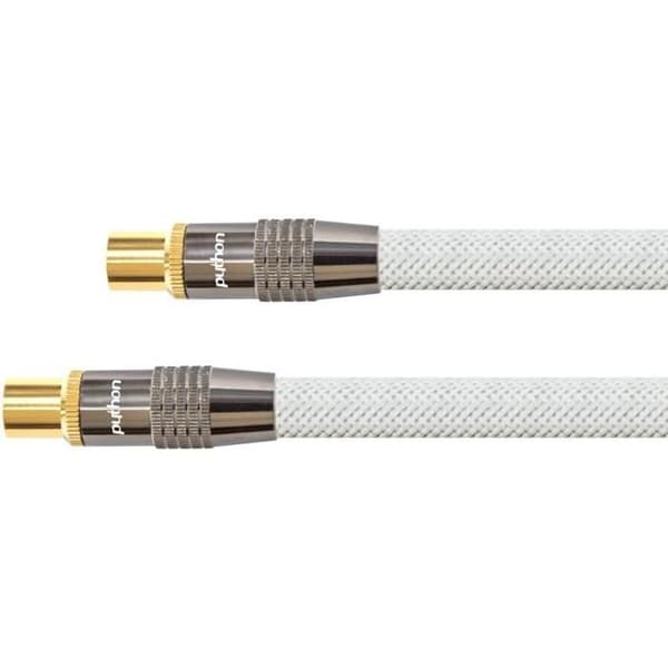 TV-antennkabel - PYTHON - Premium-serie - 1,5 m - Guldpläterad - Skärmad 120 dB