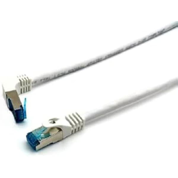 Patchkabel Cat.6A - EQUIP - 605801 - S/FTP böjd - RJ45 rak - 2 m - Vit