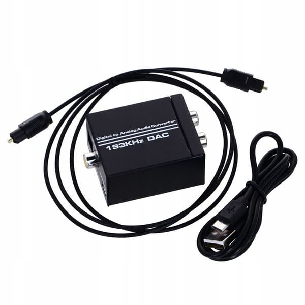 KONVERTER OPTISK KOAXIAL TOSLINK TILL 2x RCA CINCH