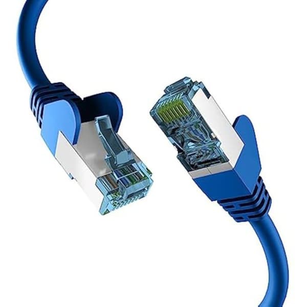 Patchkabel RJ45 - EFB-ELEKTRONIK - Kategori 7 - 25 m - RJ45-kontakt Cat.6a - Blå färg