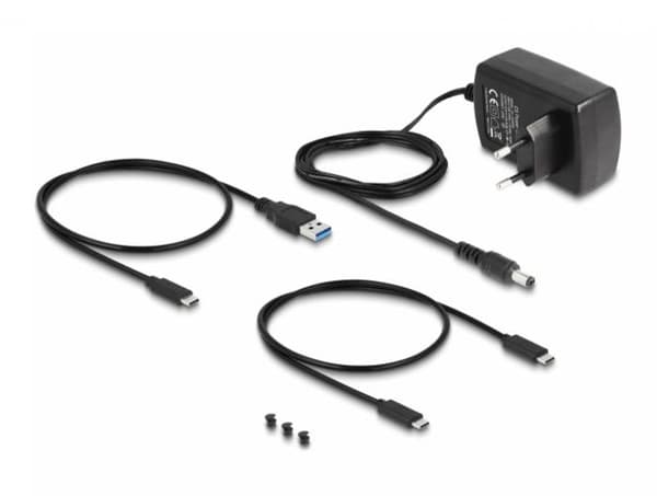 USB-C/A Dockningstation - DeLock - Automatisk kloning - Snabb överföring - Kompatibel med M.2 och SATA