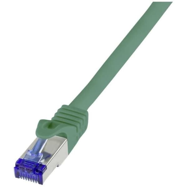 Logilink Patchkabel Ultraflex, Kat.6A, S/FTP, 15 m, grön mitCat.7 Rohkabel, extra flexibel - väger Kabel med - 1