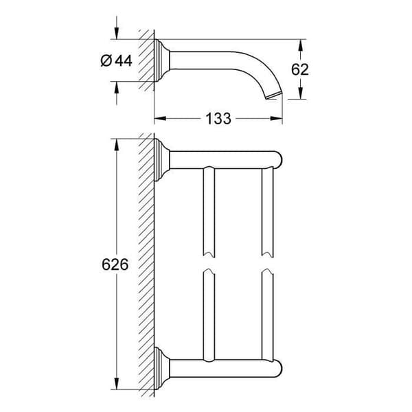 GROHE Essentials Authentic Handduksstång (Import Tyskland) - 40654001