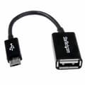 Miniatyrbild 1 av 3: Kabel Micro USB Startech UUSBOTG              USB A Micro USB B Svart