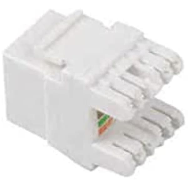 RJ45 Cat.6 UTP-kontakt - LANBERG - Keystone 180° - RJ-45 hane - LSA hona - Vit
