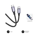 Miniatyrbilde 2 av 7: USB-C til USB-C Kabel Subblim PLUS Svart 1 m