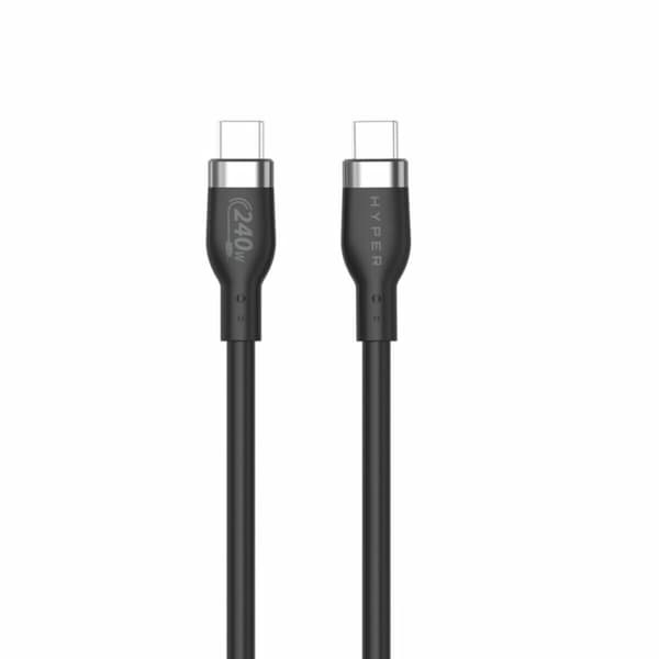 USB-C-kabel Hyper HJ4002BKGL Svart 2 m