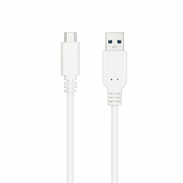 USB-C-kabel till USB NANOCABLE 10.01.4002-W 2 m Vit