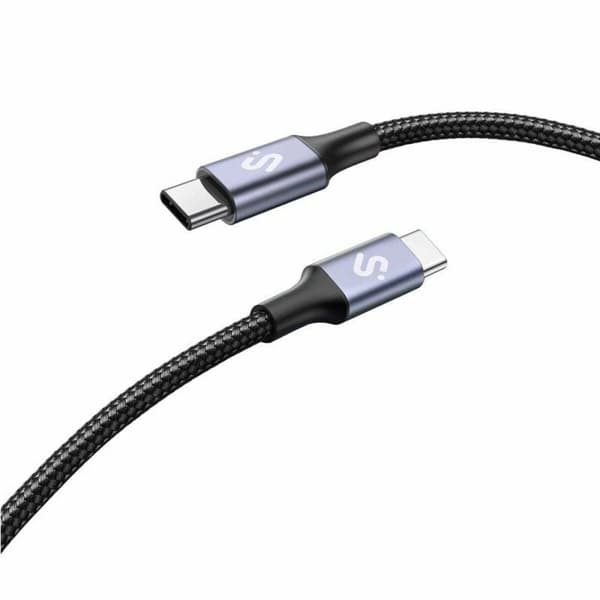 USB-C till USB-C Kabel Subblim SUBCAB-C10002 2 m Svart