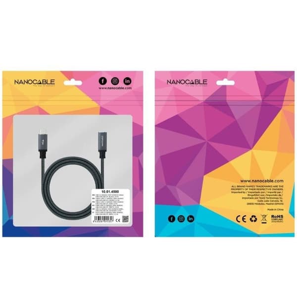USB-kabel NANOCABLE 10.01.4502-COMB