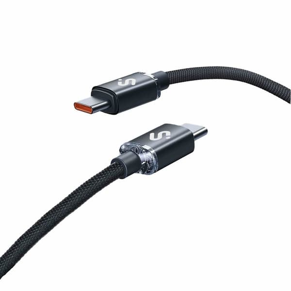 USB-C till USB-C Kabel Subblim SUBCAB-C06001 1 m Svart
