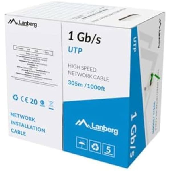 Lanberg Ethernet LAN-kabel LCU6-10CC-0305-G 305m