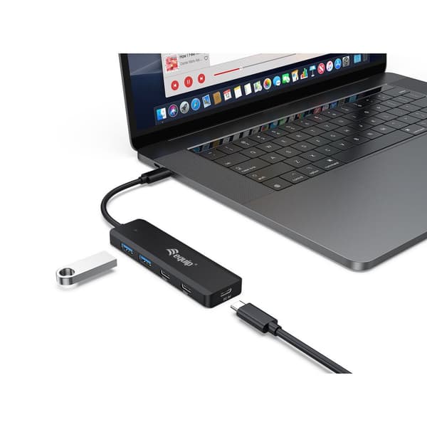 USB-keskitin Equip 12896407101 Musta