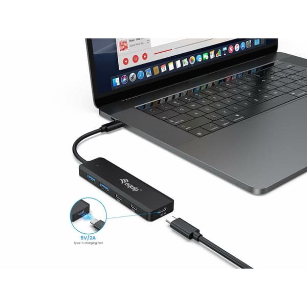 USB-keskitin Equip 12896407101 Musta