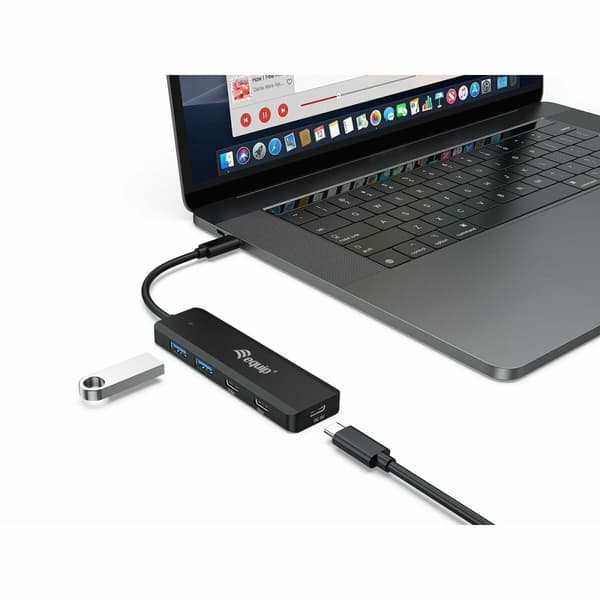 USB-keskitin Equip 12896407101 Musta