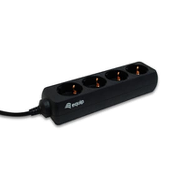 4-stiks bundkort uden tænd/sluk-knap Equip 333281 Sort 1,1 m