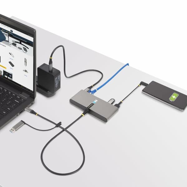 USB-Kaapeli Startech 5G2A1SGBB-USB-C-HUB Harmaa