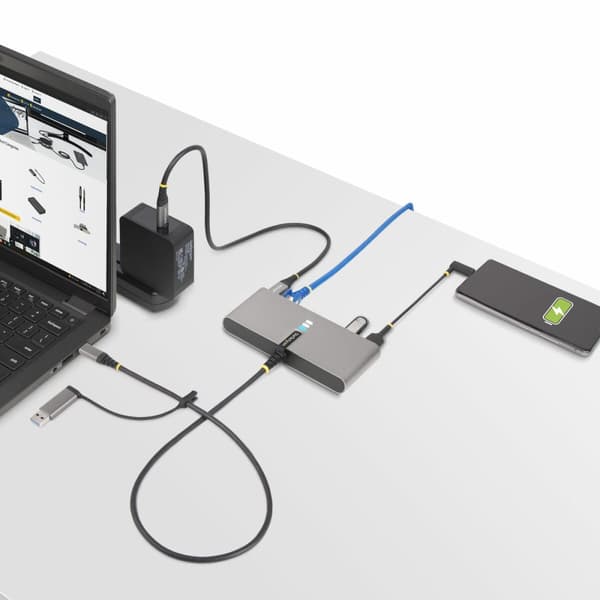 USB-Kaapeli Startech 5G2A1SGBB-USB-C-HUB Harmaa
