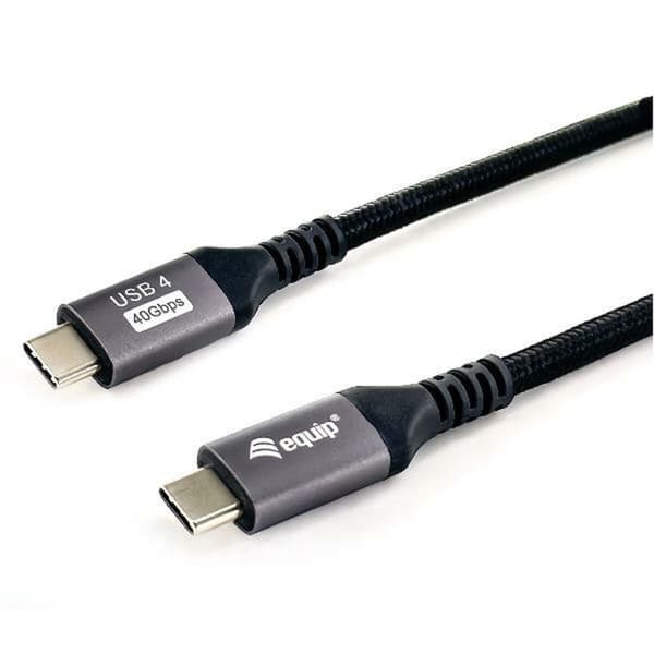 USB-C til USB-C-kabel Equip 128383 2 m Sort