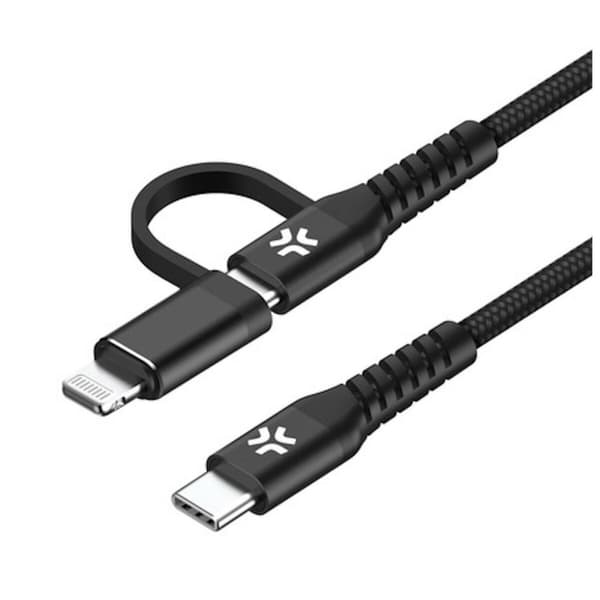 USB-C-kabel Celly USBC2IN1BK Sort 1 m 2 m