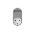 Miniatyrbillede 3 af 11: Digitus, Universal USB-stikoplader med 2 x USB-A-stik og integreret stik, DA-70617