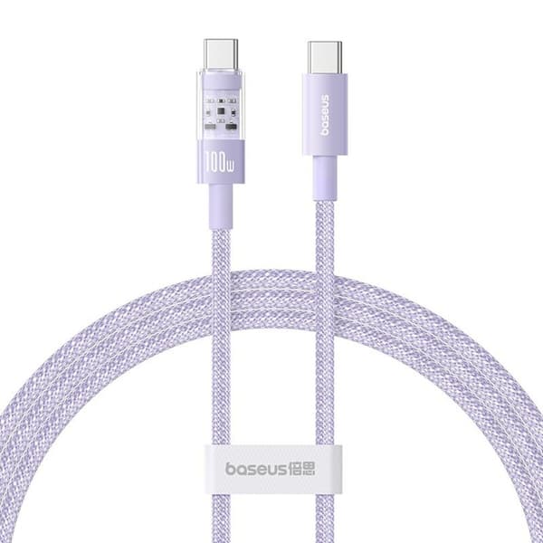 USB-C till USB-C Kabel Baseus P10373000511-00 Violett 1 m