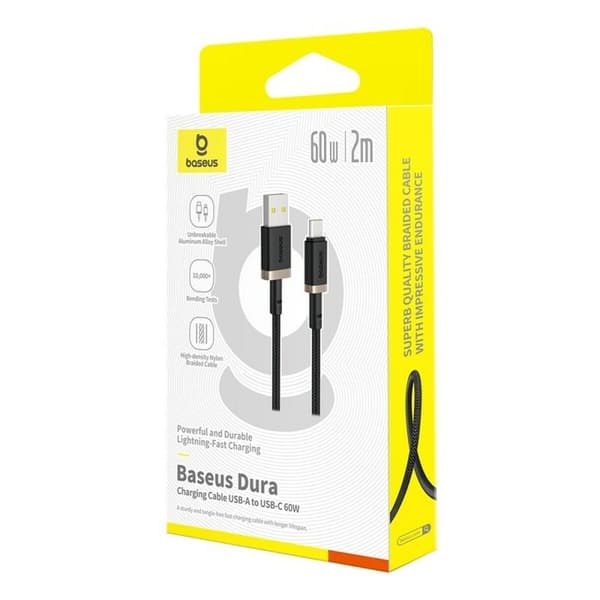 USB A till USB-C Kabel Baseus P10377802U01-02 Svart Guld 2 m