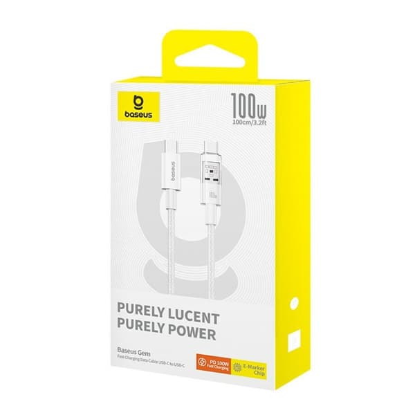 USB-C till USB-C Kabel Baseus P10373000211-00 Vit 1 m