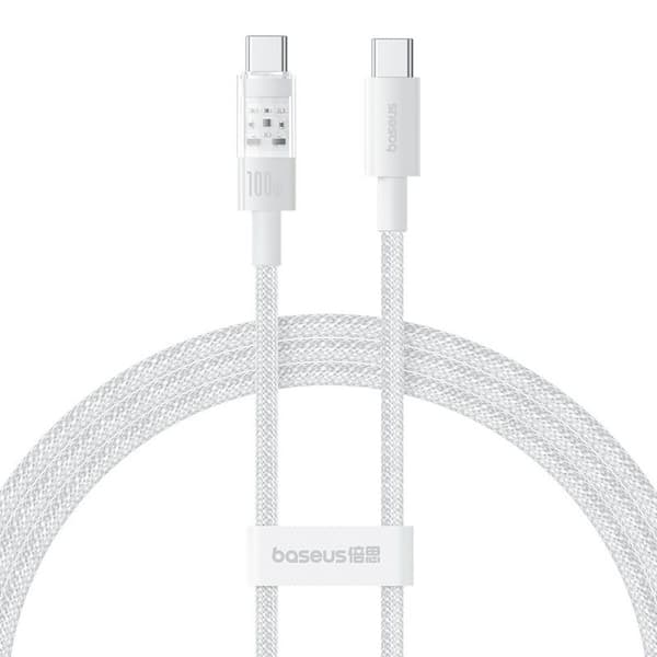 USB-C till USB-C Kabel Baseus P10373000211-00 Vit 1 m