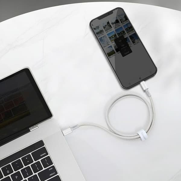 Kabel USB-C till Lightning Baseus CATLGD-02 Vit 1 m
