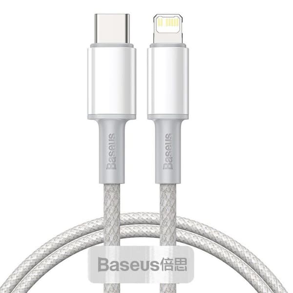 Kabel USB-C till Lightning Baseus CATLGD-02 Vit 1 m