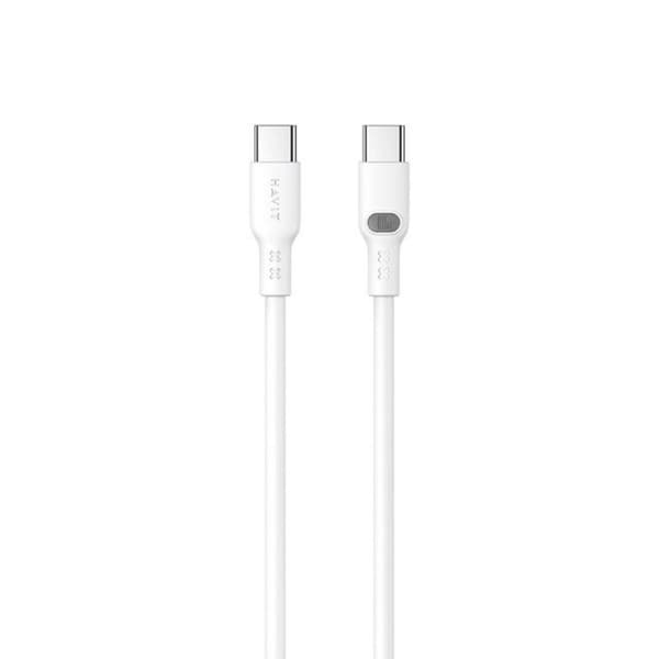 USB-C till USB-C Kabel Havit CB6280 Vit 1 m