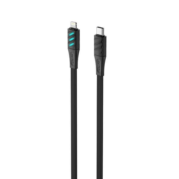 Kabel USB-C till Lightning Havit CB6255 Svart 1 m