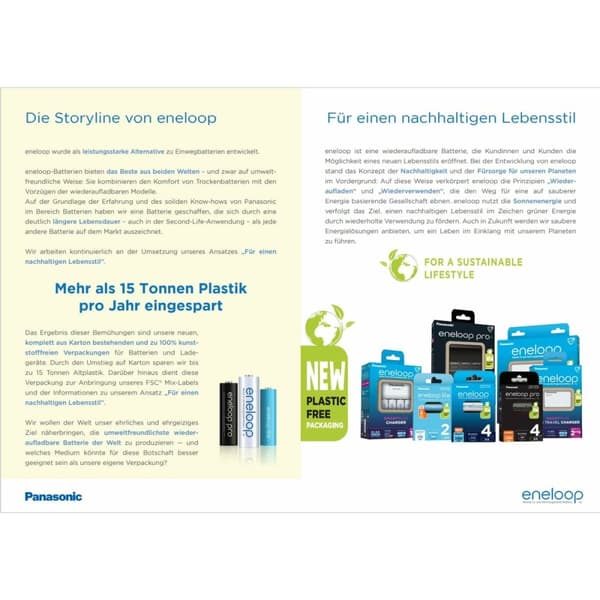 Laddningsbara Batterier Panasonic BK-3HCDE/4CP+CASE