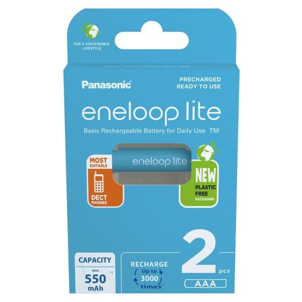 Laddningsbara Batterier Panasonic BK-4LCCE/2CP (2 antal)