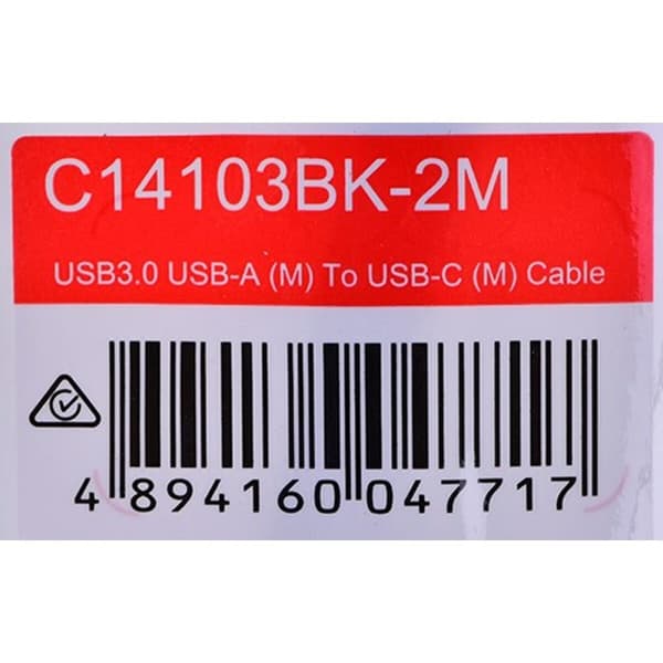 USB A till USB C Kabel Unitek C14103BK-2M Svart 2 m