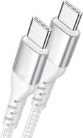 Miniatyrbild 1 av 2: iPhone 15/16 PRO PLUS MAX Vävd Laddningskabel USB-C till USB-C Kabel  - 2m - 2 Meter Extra Lång 2 Meter