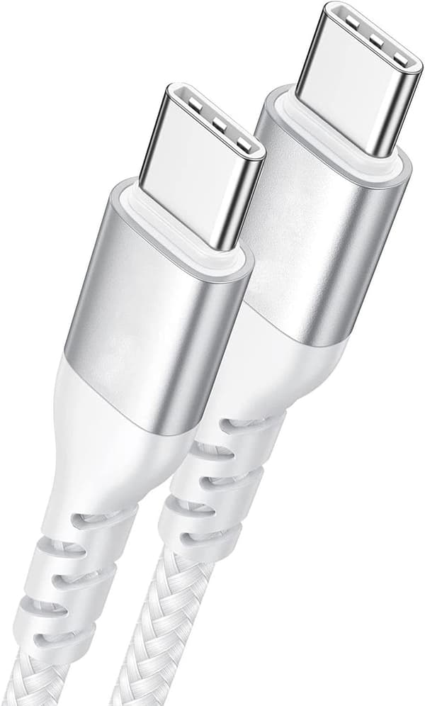 iPhone 15/16 PRO PLUS MAX Vävd Laddningskabel USB-C till USB-C Kabel  - 2m - 2 Meter Extra Lång 2 Meter