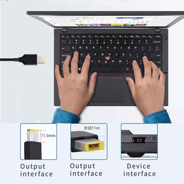 NÖRDIC USB-C till Lenovo Yellow Square kabel 135W 2m