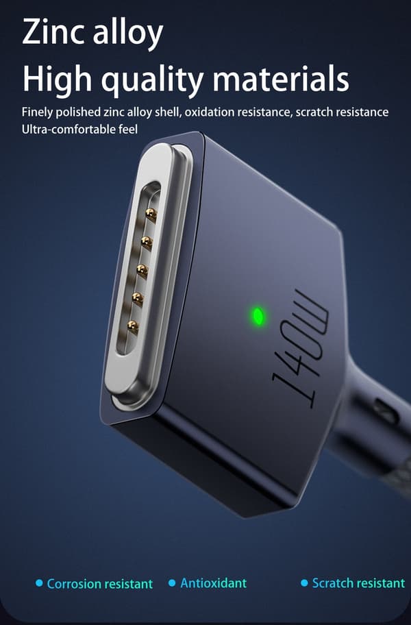 NÖRDIC USB-C til Mag Safe 3 ladekabel 1,8m