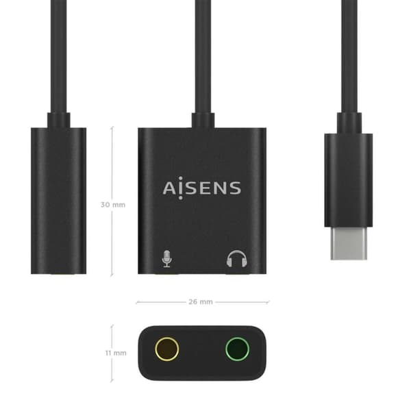 3,5 mm nätadapter Aisens AISENS A109-0767 0,1 m