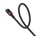 Miniatyrbild 3 av 6: Kabel USB till Lightning Baseus P10377801U01-03 Svart Röd 2 m