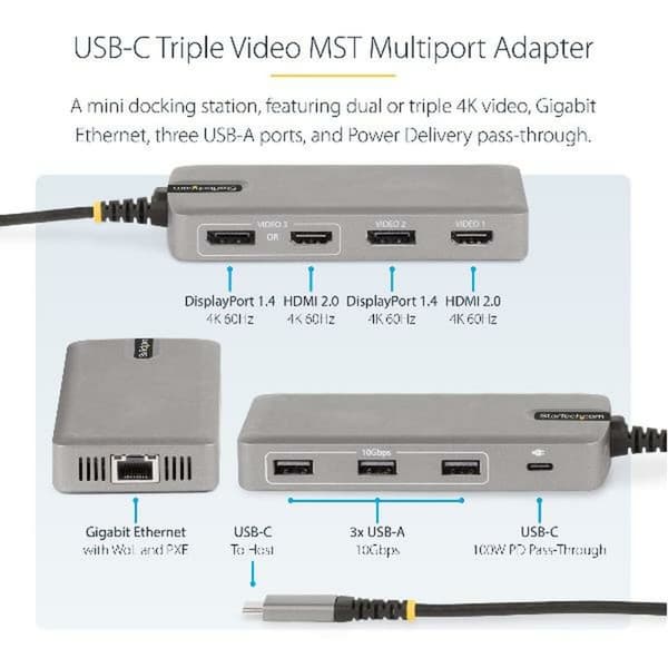 USB-adapter Startech 117B-USBC-MULTIPORT