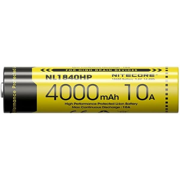 Genopladelige batterier Nitecore NT-NL1840HP 4000 mAh 3,6 V 18650